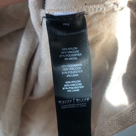 White House Black Market Tan Cowl Neck Sweater - Picture 7 of 7